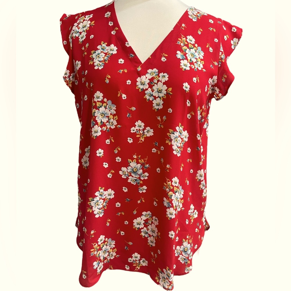 Loft Women’s Floral Shell Size M